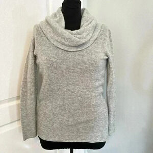 Claudia Nichole 100% Cashmere Cowl‎ Neck Sweater Women’s S Grey Long Sleeve EUC